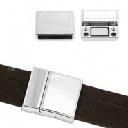 Chiusure magnetiche metallo qualit&agrave; base &Oslash;15x3 mm argento antico