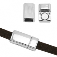 Chiusure magnetiche metallo qualit&agrave; base &Oslash;5,8x2,9 mm argento antico