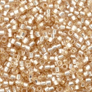 Perline Miyuki Delica 11/0 Duracoat silverlined dyed mica brown DB-2155