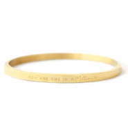 Bracciali in acciaio inossidabile con scritta 'you are one in a million' oro