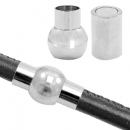 Componenti in acciaio inossidabile chiusura magnetica Ø6mm argento antico