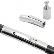 Componenti in acciaio inossidabile chiusura a scatto Ø 4mm argento antico