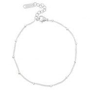 Cavigliere alla moda in acciaio inossidabile con palline argento