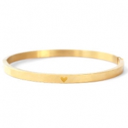Bracciali in acciaio inossidabile con cuore oro