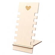 Espositore per bigiotteria di Bambù 'heart' naturale (colore naturale di Bambù)