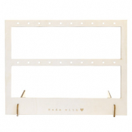 Espositore per bigiotteria Bambù per orecchini 2 file 'made with ♥' naturale (colore naturale di legno)