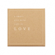 Confezione regalo 'a small gift with lots of LOVE' marrone