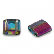 Perline Miyuki tila 5x5mm Czech coating magic blue TL-4572