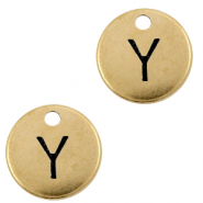 Ciondoli di metallo DQ lettera Y bronzo antico (privo di nichel)