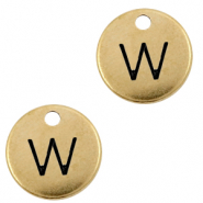 Ciondoli di metallo DQ lettera W bronzo antico (privo di nichel)