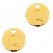 Ciondoli di metallo DQ lettera Q oro (privo di nichel)