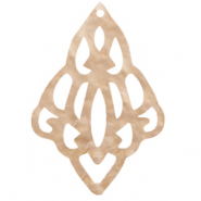 Pendenti in resina stile barocco diamante beige semolina chiaro