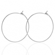 Orecchini in acciaio inossidabile 25mm argento