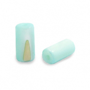 Perline di conchiglia tubo blu turchese chiaro