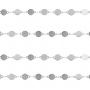 Componenti in acciaio inossidabile catena a rol&ograve; ovale piccole monete argento