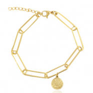 Bracciali in acciaio inossidabile moneta oro