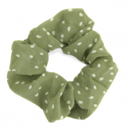 Elastici per capelli con stampa a pois verde