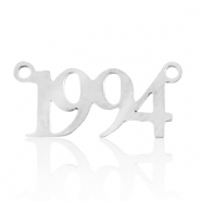 Ciondoli in acciaio inossidabile distanziatore anno 1994 argento