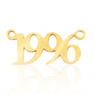 Ciondoli in acciaio inossidabile distanziatore anno 1996 oro