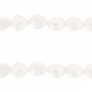 BQ Perle di acqua dolce pepita ovale 10x9mm bianco naturale