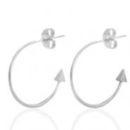 Orecchini in acciaio inossidabile a cercio argento