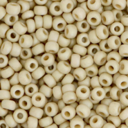 Rocailles Miyuki 8/0 Opaque glazed frosted moth wing beige 8-4691