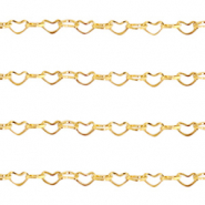 Componenti in acciaio inossidabile catena a rol&ograve; a forma di cuore oro