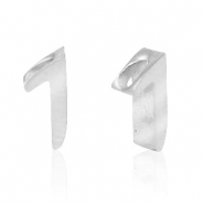 Perline in acciaio inossidabile con disegno numero 1 argento