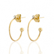 Orecchini in acciaio inossidabile a cercio oro