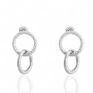 Orecchini in acciaio inossidabile a cerchio argento