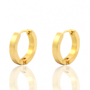 Orecchini in acciaio inossidabile a cerchio 16 mm oro