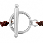 Componenti in acciaio inossidabile chiusura a forma T 15mm argento