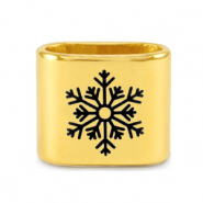 Passanti di metallo DQ fiocco di neve Mix & Match oro (privo di nichel)