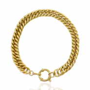 Bracciali in acciaio inossidabile maglia chiusura anello a molla oro