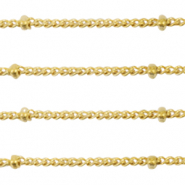 Componenti in acciaio inossidabile catena a rol&ograve; grumetta con palline oro