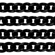 Catena in acrilico 19mm nero