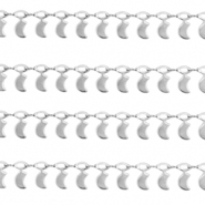 Componenti in acciaio inossidabile catena a rol&ograve; luna argento