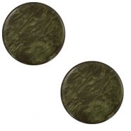 Cabochon Polaris Elements 12 mm piatto Lively verde militare