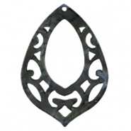 Pendenti in resina barocco goccia nero