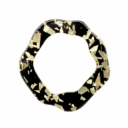 Pendenti in resina asimmetrico nero champagne