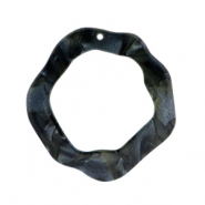 Pendenti in resina asimmetrico nero