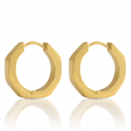 Orecchini in acciaio inossidabile a cercio 16mm oro