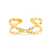 Anelli in acciaio inossidabile oro