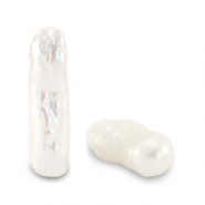 BQ Perle di acqua dolce di alta lucentezza irregolare bianco naturale