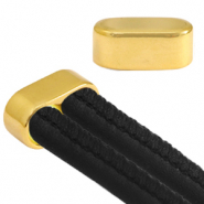 Terminali di metallo DQ doppio Ø10mm oro (privo di nichel)