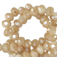 Perline sfaccettate 8x6 mm rondella marrone Chadwick-effetto perlato