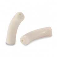 Perline in acrilico tubo beige latte