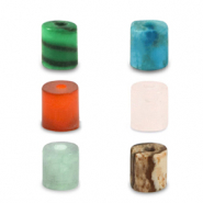 Perline di pietra naturale mixsto a dischetto 2x2mm multicolore