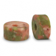 Perline di pietra naturale Quarzo a dischetto 6x3mm marrone abbronzatura