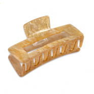 Accessori fermaglio per capelli marrone dorato glitterato